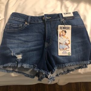 Blue jean cut off shorts